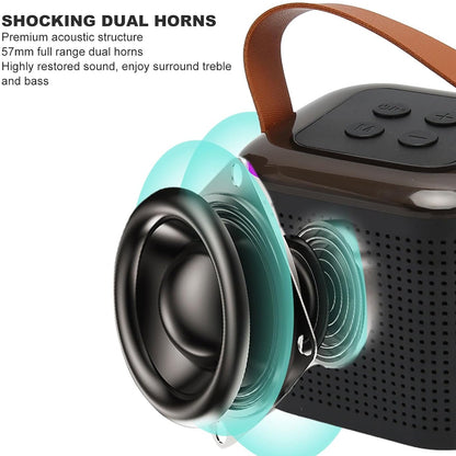 Wireless Speaker Microphone Set with RGB Light – Portable Karaoke